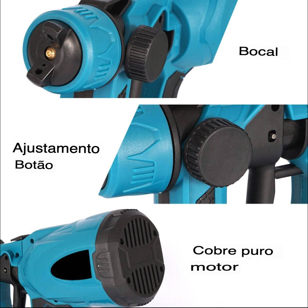 Pistola de Pintura de Alta Pressão Sem Fios – Desempenho Profissional a Um Preço Acessível