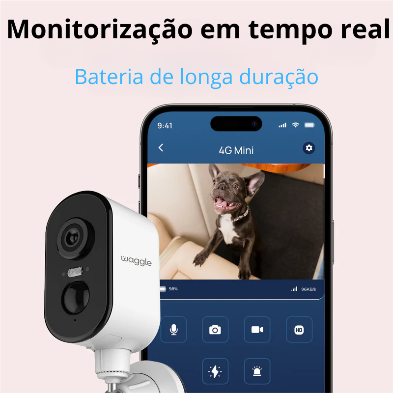 Câmara de vigilância 4G autónoma – sem Wi-Fi, sem cabos, 100% móvel