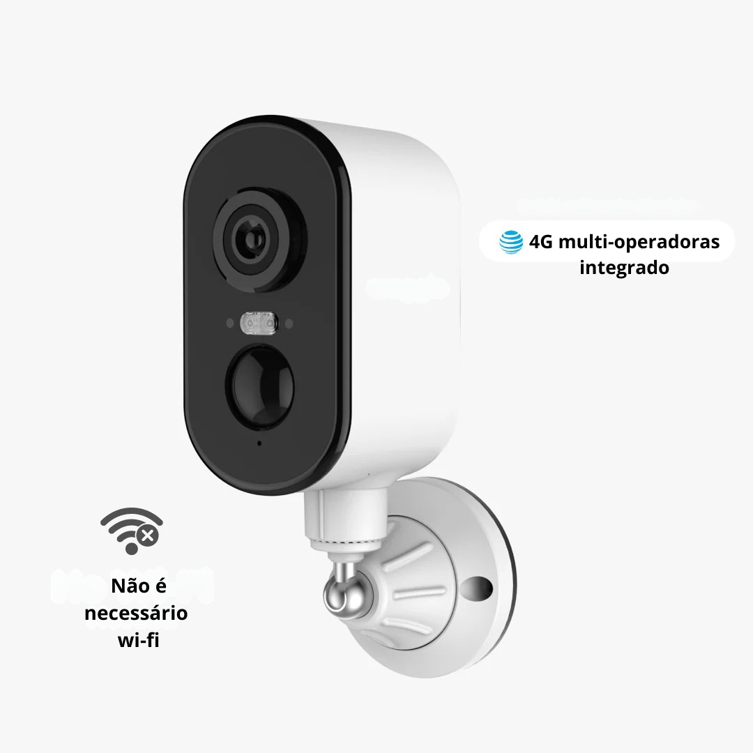 Câmara de vigilância 4G autónoma – sem Wi-Fi, sem cabos, 100% móvel