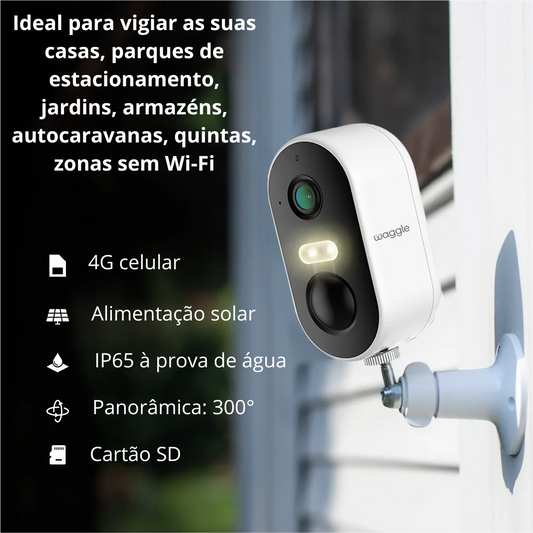 Câmara de vigilância 4G autónoma – sem Wi-Fi, sem cabos, 100% móvel